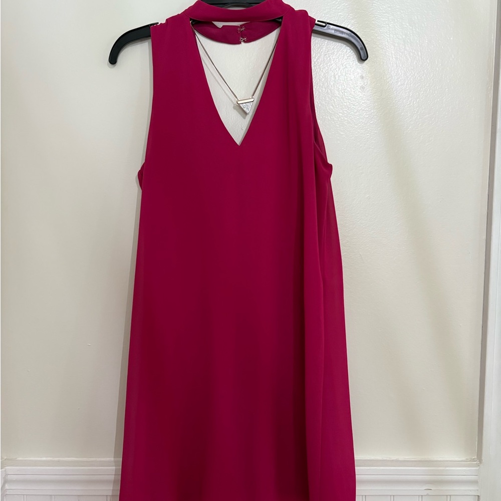 by & by Sleeveless Magenta Dress